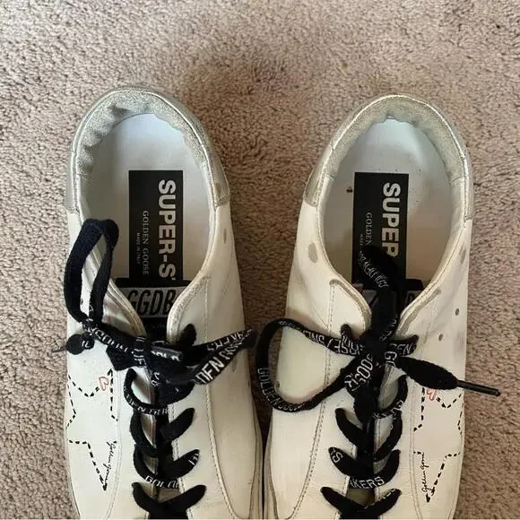 Golden Goose Superstar Sneakers White Black Authentic 38 Shoes